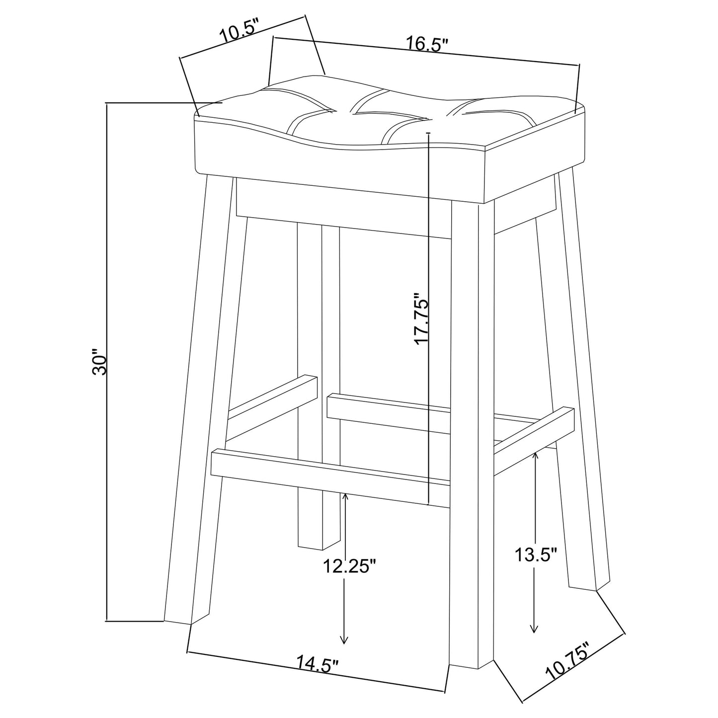 Donald Bar Stool in Cappuccino - Coaster Furniture