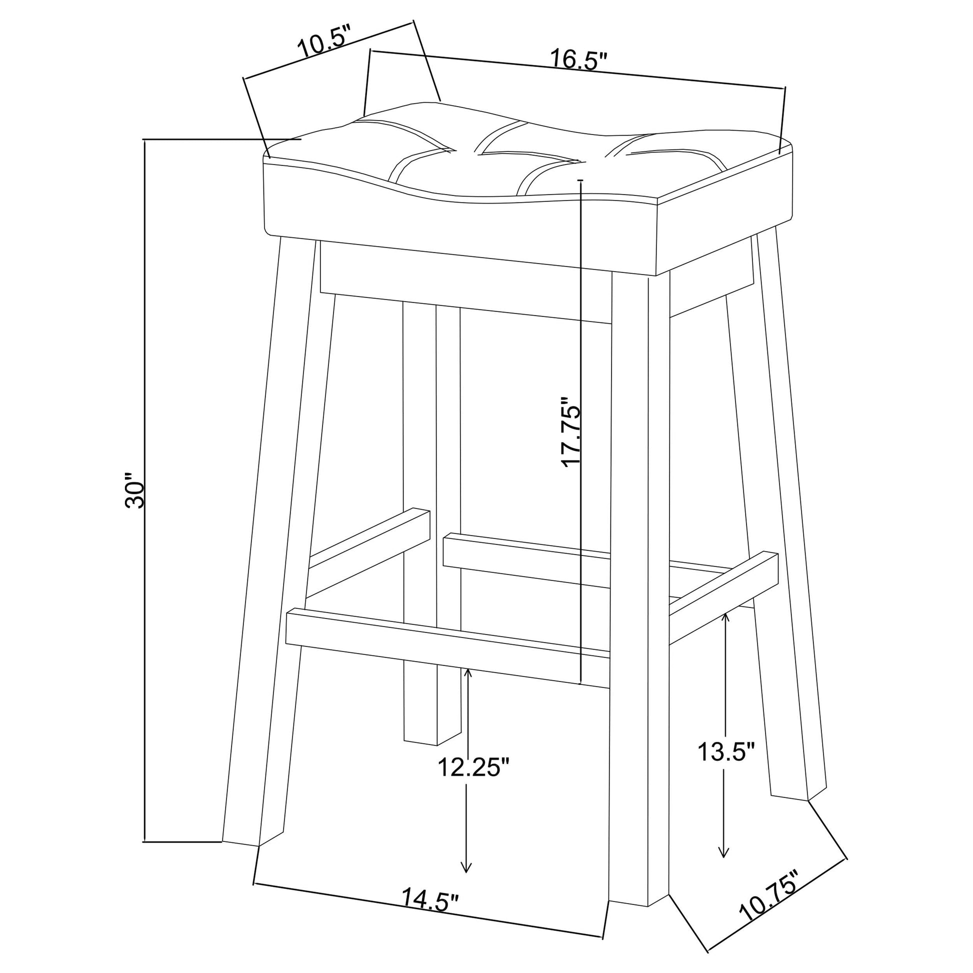 Donald Bar Stool in Cappuccino - Coaster Furniture