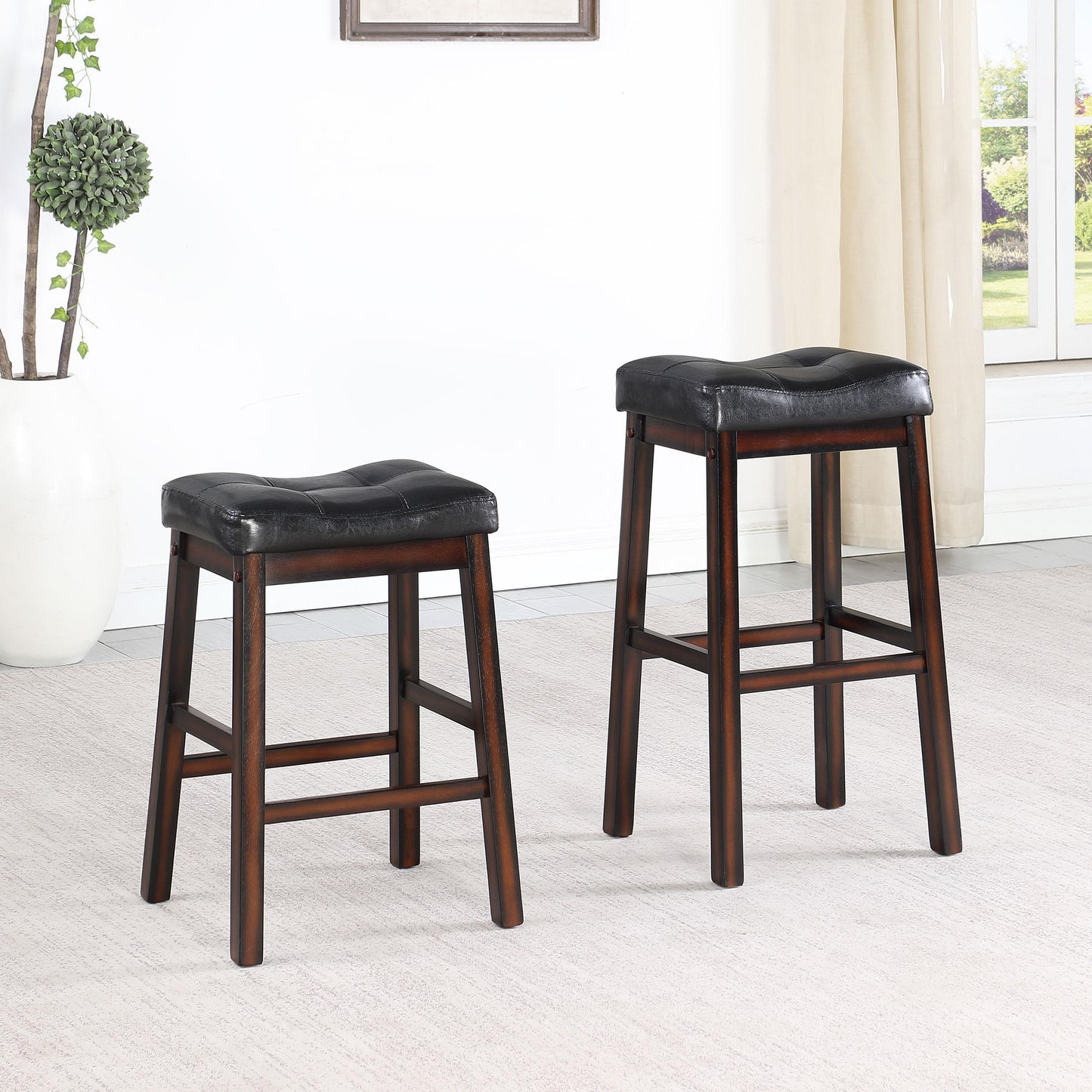 Donald Bar Stool in Cappuccino - Coaster Furniture