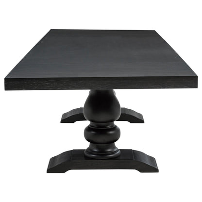 Phelps Dining Set in Tan / Distressed Noir - Coaster Furniture
