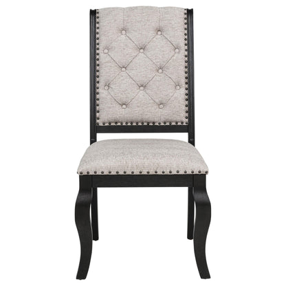 Phelps Dining Set in Tan / Distressed Noir - Coaster Furniture