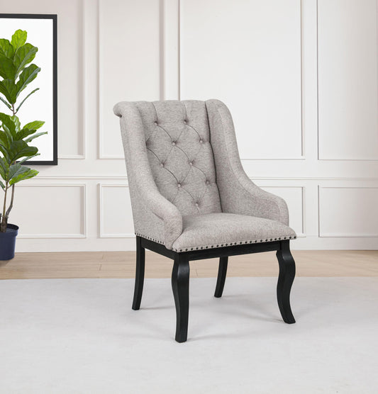 Phelps Arm Chair in Tan / Distressed Noir - Coaster Furniture