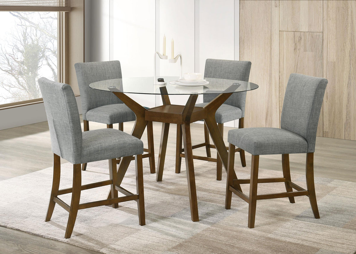 Paxton Counter Height Dining Set in Brown / Beige - Coaster Furniture