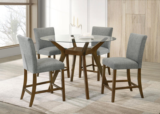 Paxton Counter Height Dining Set in Brown / Beige - Coaster Furniture