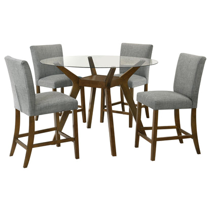 Paxton Counter Height Dining Set in Brown / Beige - Coaster Furniture