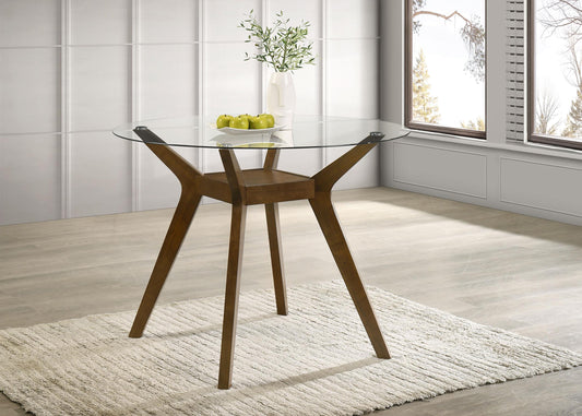 Paxton Counter Height Dining Table in Brown / Beige - Coaster Furniture
