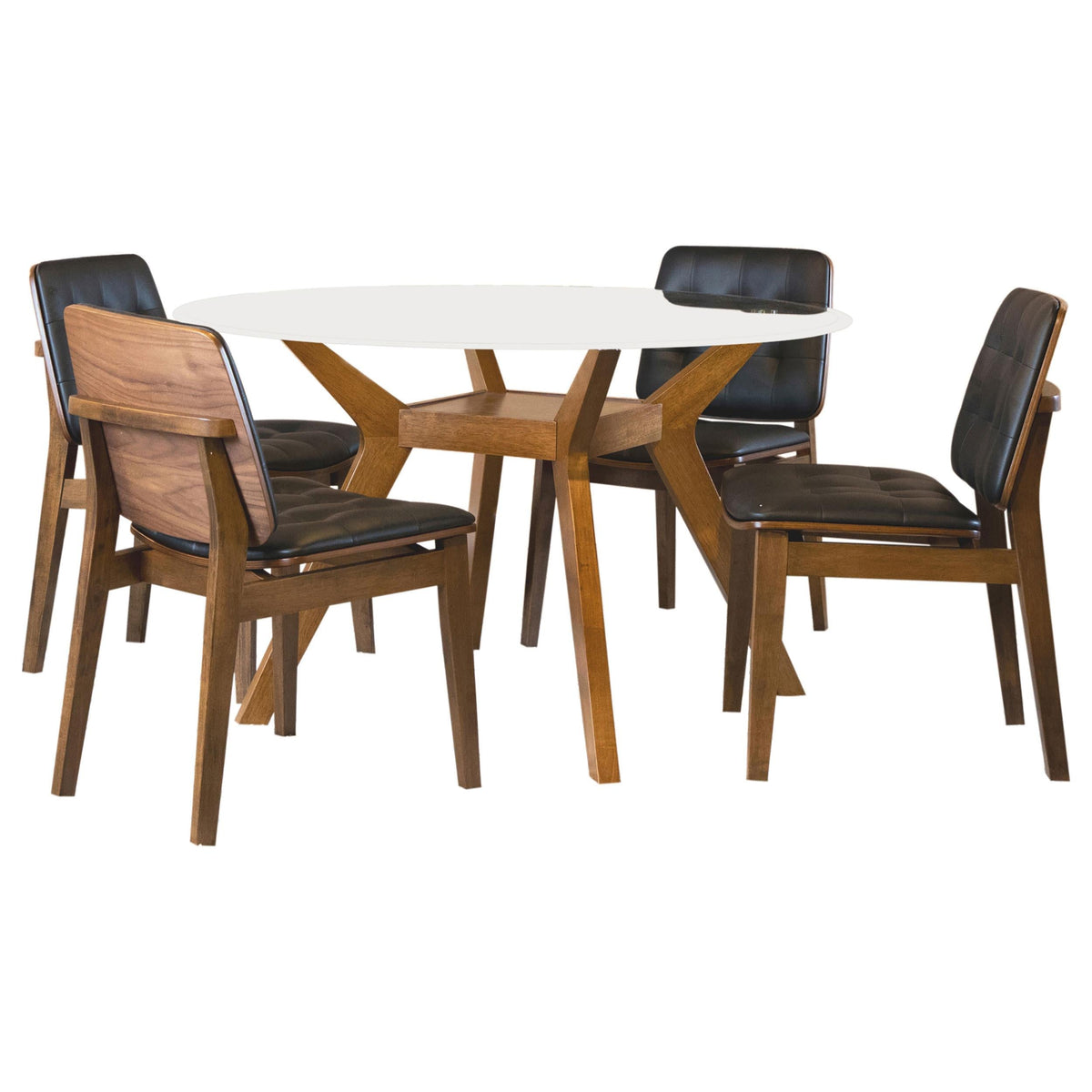 Paxton Dining Set in Brown / Black - Coaster Furniture