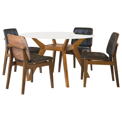 Paxton Dining Set in Brown / Black - Coaster Furniture