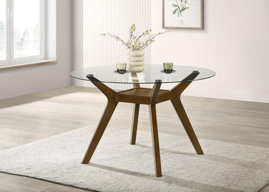 Paxton Dining Table in Brown / Black - Coaster Furniture