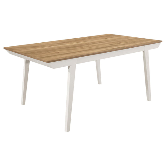 Nogales Dining Table in Acacia Brown / Off White - Coaster Furniture