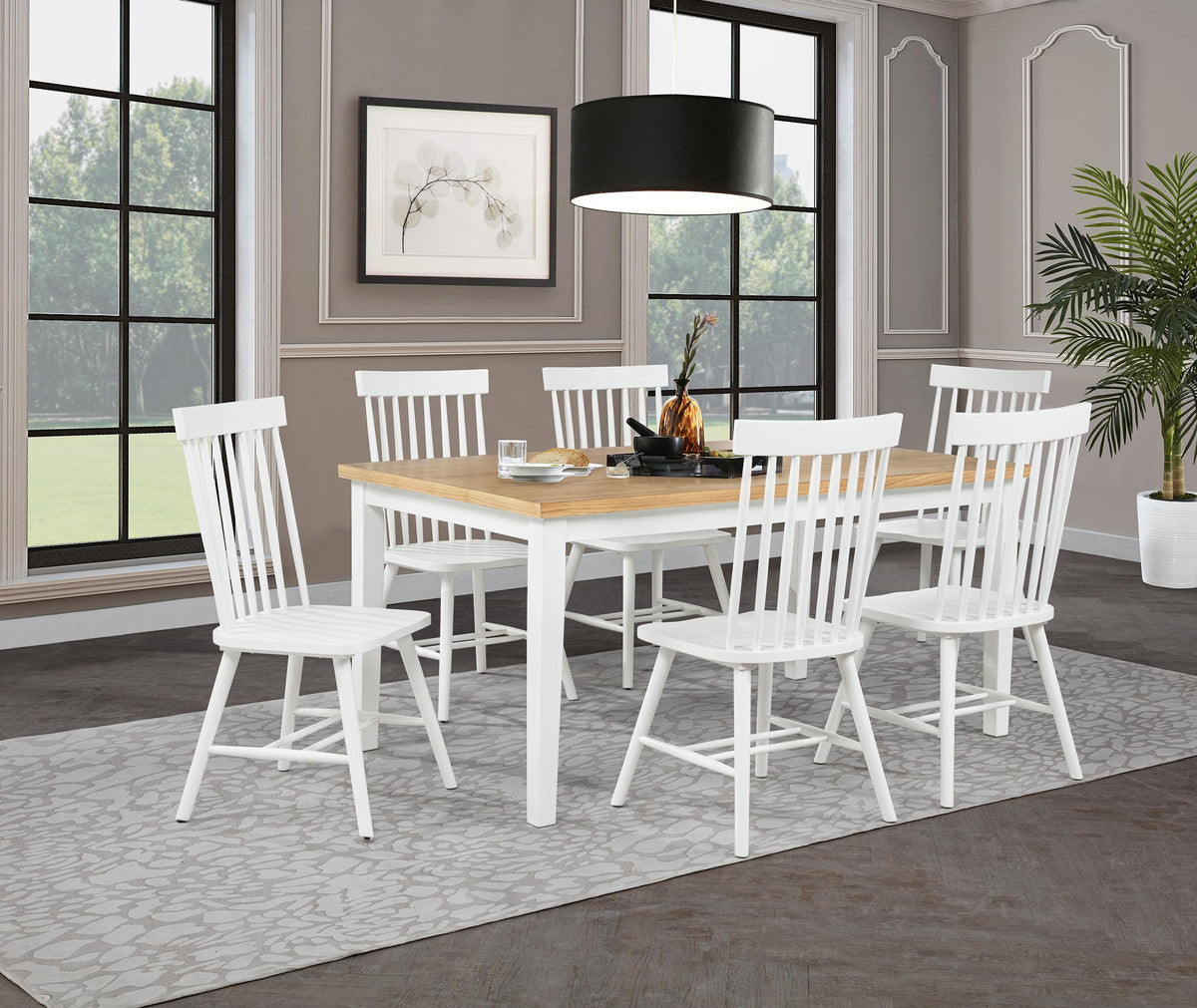 Andrews Dining Set in Light Ash - Coaster Furniture