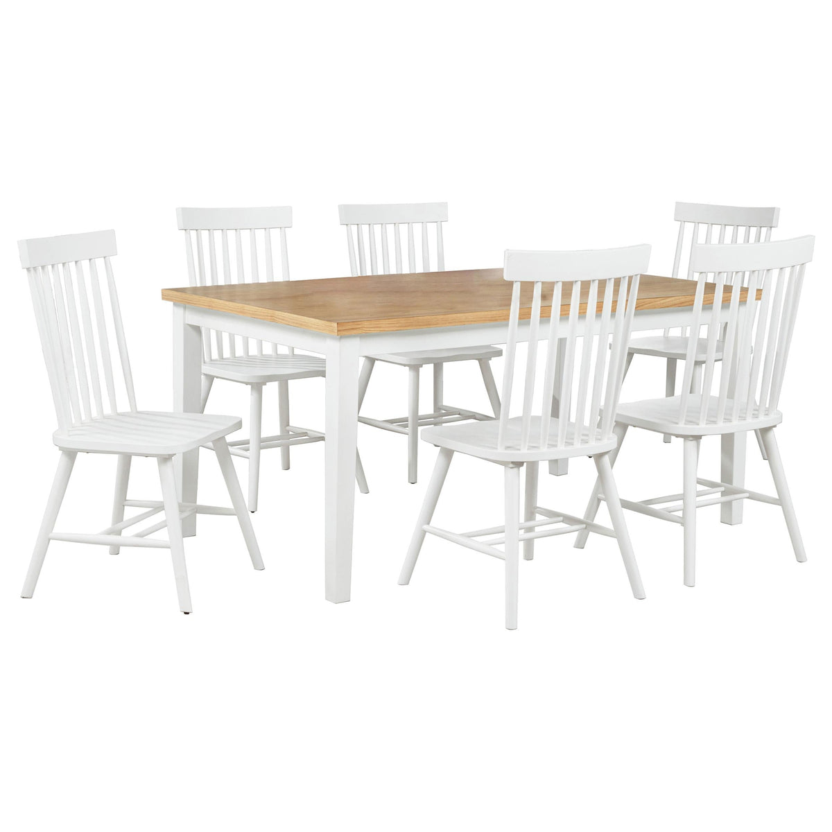 Andrews Dining Set in Light Ash - Coaster Furniture