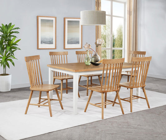 Andrews Dining Set in Light Ash - Coaster Furniture