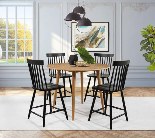 Andrews Counter Height Dining Set in Light Ash - Coaster Furniture