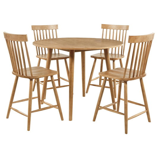 Andrews Counter Height Dining Set in Light Ash - Coaster Furniture