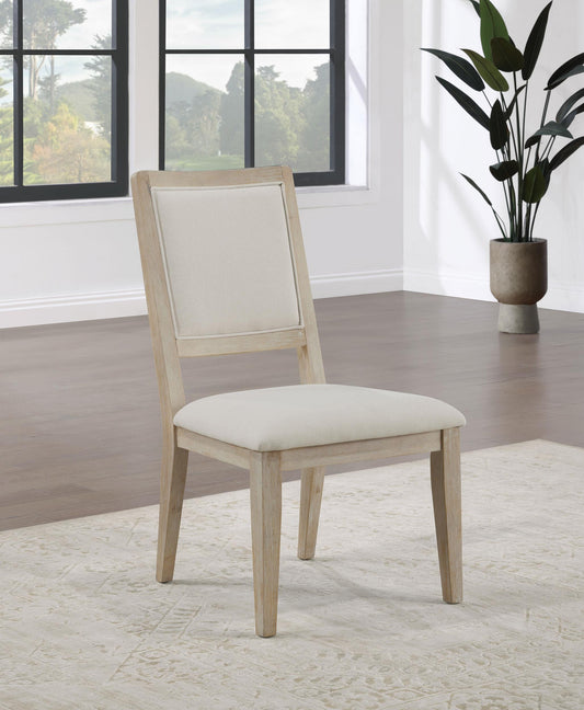 Trofello Side Chair in White Washed - Coaster Furniture
