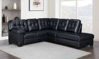 3790 4pc Black Sectional Overall Living Room Set