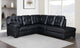 3790 4pc Black Sectional Overall Living Room Set
