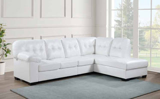 3791 4pc White Sectional Overall Living Room Set