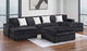 3820-4C Black Modular 4pc Secional Living Room Set