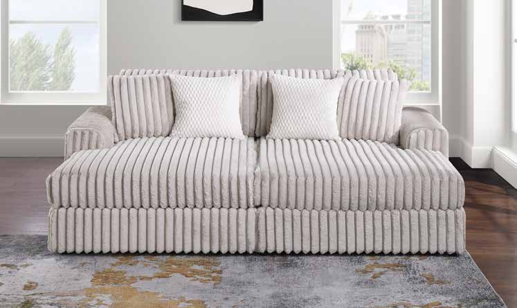 3822-2F Taupe Modular 2pc Secional Living Room Set