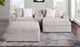 3822-3E Taupe Modular 3pc Secional Living Room Set
