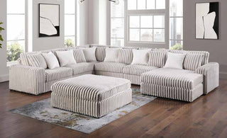3822-6A Taupe Modular 6pc Secional Living Room Set