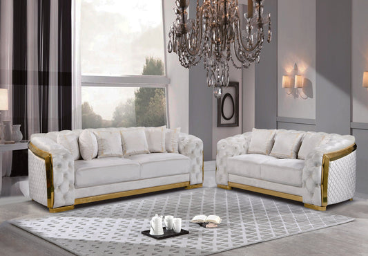 Lauren 035 Gold Living Room Set