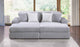 3823-2F Light Grey Modular 2pc Secional Living Room Set