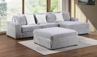 3823-3D Light Grey Modular 3pc Secional Living Room Set