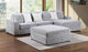 3823-3D Light Grey Modular 3pc Secional Living Room Set