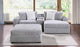 3823-3E Light Grey Modular 3pc Secional Living Room Set