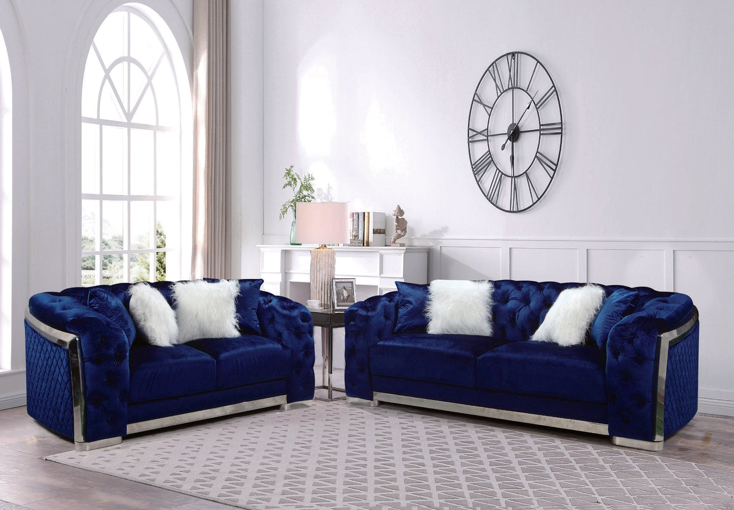 Lauren 035 Silver Living Room Set