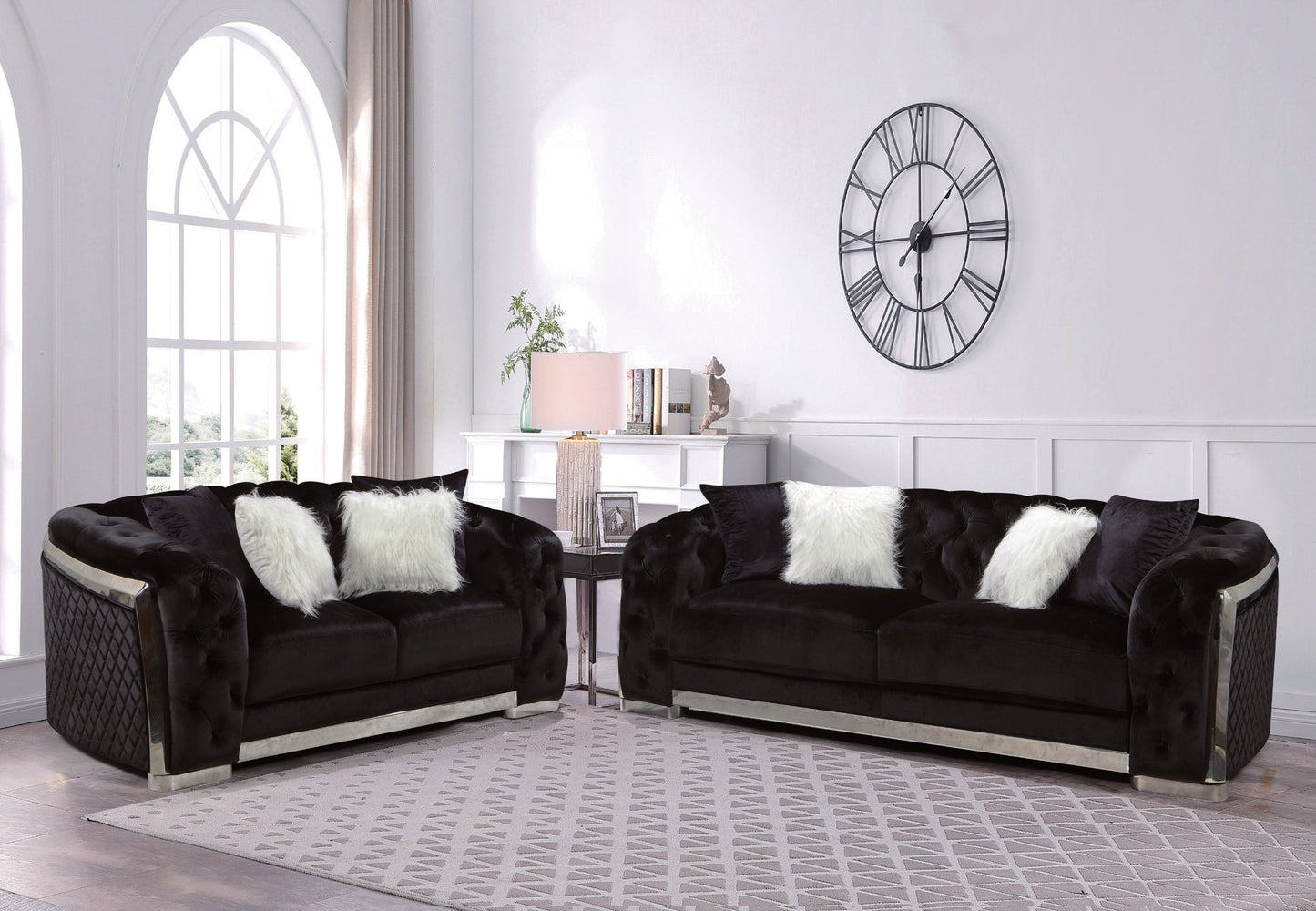 Lauren 035 Silver Living Room Set