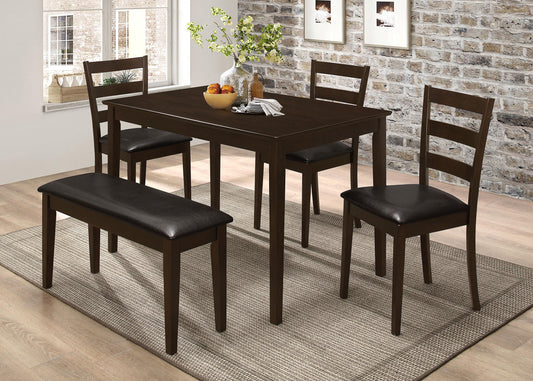 Guillen 5-Piece Dining Set in Cappuccino - Coaster Furniture
