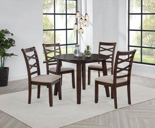 Barton Dining Set in Dark Brown - Coaster Furniture