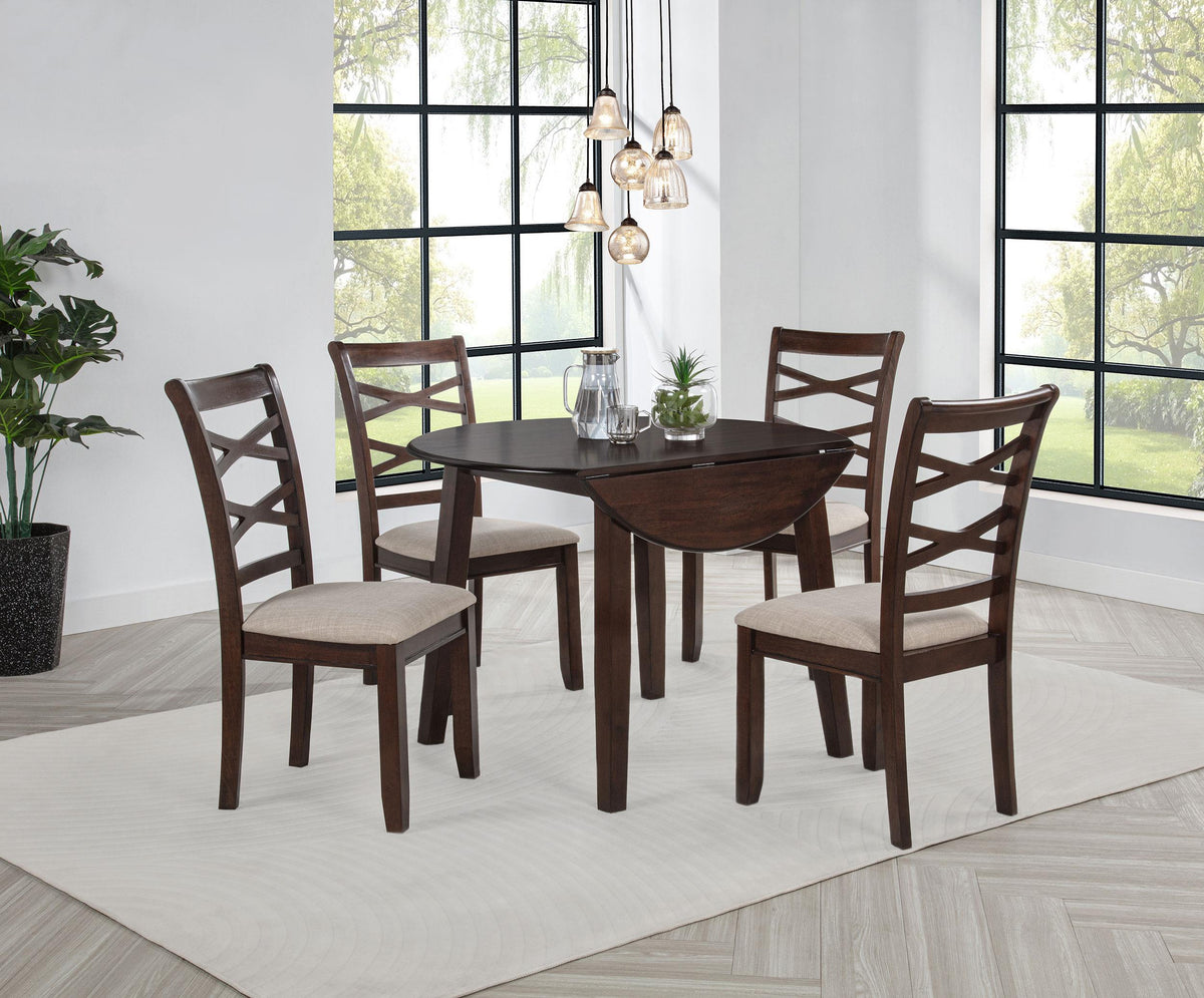 Barton Dining Set in Dark Brown - Coaster Furniture