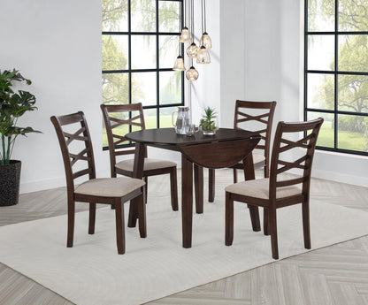 Barton Dining Set in Dark Brown - Coaster Furniture
