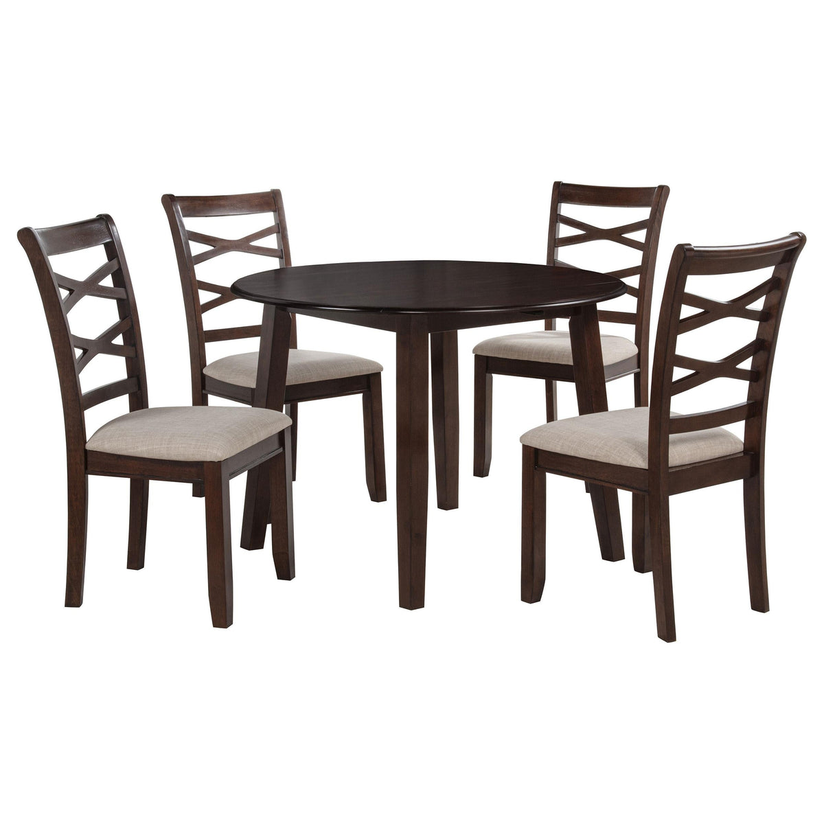 Barton Dining Set in Dark Brown - Coaster Furniture