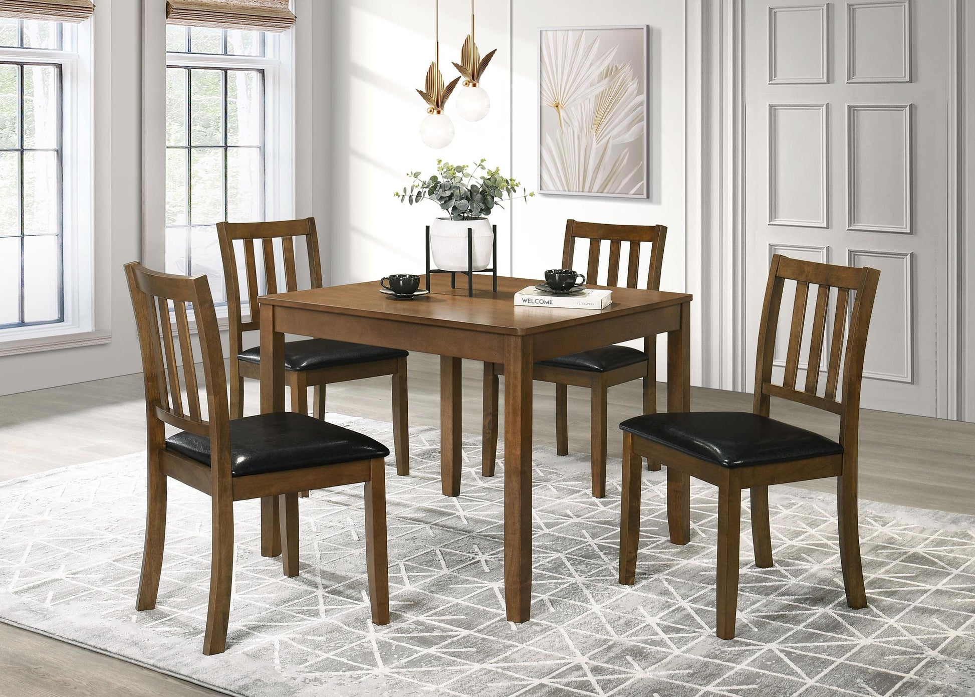 Parkwood 5-Piece Dining Set - Honey Brown