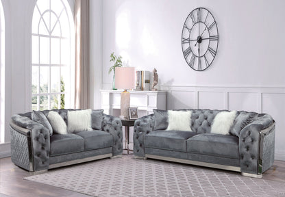 Lauren 035 Silver Living Room Set