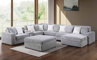 3823-7A Light Grey Modular 7pc Secional Living Room Set