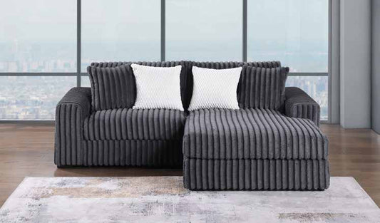 3826-2E Charcoal Modular 2pc Secional Living Room Set
