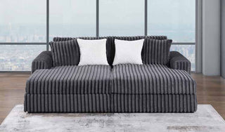 3826-2F Charcoal Modular 2pc Secional Living Room Set