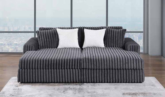 3826-2F Charcoal Modular 2pc Secional Living Room Set