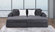 3826-2F Charcoal Modular 2pc Secional Living Room Set