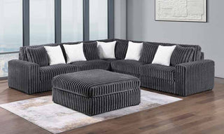 3826-5B Charcoal Modular 5pc Secional Living Room Set