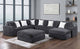 3826-6A Charcoal Modular 6pc Secional Living Room Set
