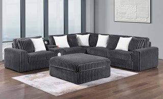 3826-6B Charcoal Modular 6pc Secional Living Room Set