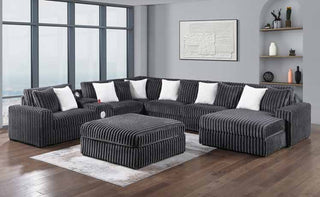 3826-7A Charcoal Modular 7pc Secional Living Room Set